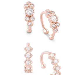 AMI Set of 2 Contemporary Half Hoop Earrings image 2