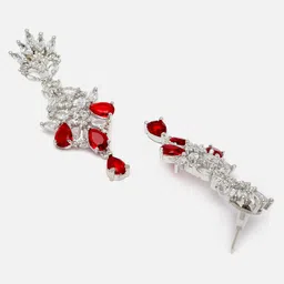 Aazeen Rhodium-Plated Drop Earrings image 2