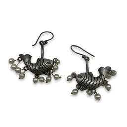Digital Dress Room Silver-Plated Classic Drop Earrings image 2