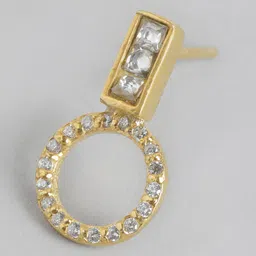 Unniyarcha Stones-Studded Circular Drop Earrings image 3