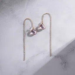 EL REGALO Stone Studded Contemporary Drop Earrings image 4