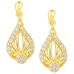 GIVA 925 Sterling Silver Gold-Plated Contemporary Drop Earrings image 2