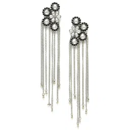 KARATCART Silver Plated Drop Earrings image 4