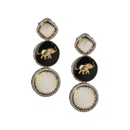 VENI Gold-Plated Contemporary Drop Earrings image 2