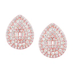 GIVA Rose Gold-Plated 925 Sterling Silver Contemporary Studs Earrings image 2