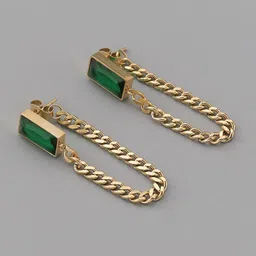 MYKI Gold-Plated Contemporary Studs Earrings image 2