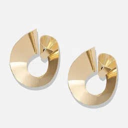 SOHI Gold-Plated Contemporary Studs Earrings image 5