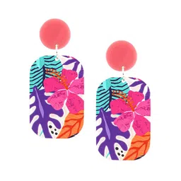 JOKER & WITCH Multicoloured Contemporary Tropical Drop Earrings image 3