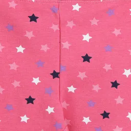 Chicco Girls Pink & Navy Blue Printed Ankle-Length Leggings image 3