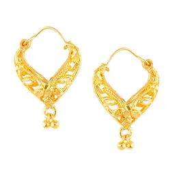 MEENAZ Set of 2 Gold-Plated Classic Hoop Earrings image 3