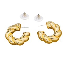OOMPH Twisted Contemporary Hoop Earrings image 2