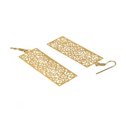 Adwitiya Collection Gold-Plated Classic Drop Earrings image 5