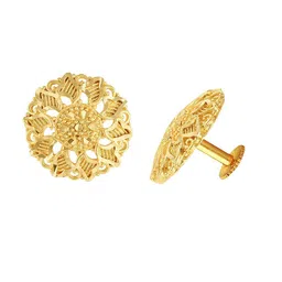 Vighnaharta Set Of 3 Gold-Plated Circular Shaped Hoop Earrings image 5