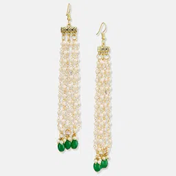 ATIBELLE Gold Plated Beaded Drop Earrings image 2