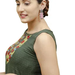 Shining Jewel - By Shivansh Silver-Plated Cubic Zirconia Contemporary Drop Earrings image 2