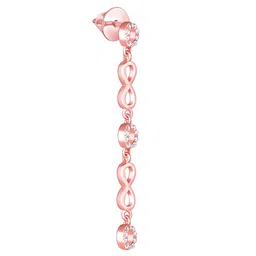 GIVA Rose Gold-Plated Contemporary Drop Earrings image 3