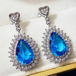 Designs & You Silver-Plated Teardrop Shaped Drop Earrings image 3