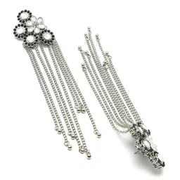 KARATCART Silver Plated Drop Earrings image 5