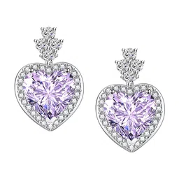 Designs & You Silver-Plated Heart Shaped Drop Earrings image 3