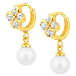 Peora Gold-Plated Contemporary Cubic Zirconia Drop Earrings image 4