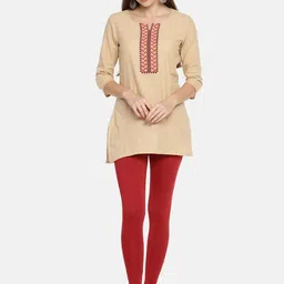 TWIN BIRDS Cotton Ankle Length Leggings image 2