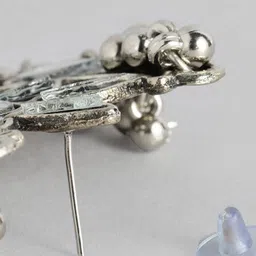 Samridhi DC Silver-Plated Contemporary Oxidised Jhumkas image 3