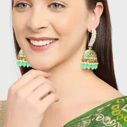 OOMPH Beaded Dome-Shaped Jhumkas-picture-32