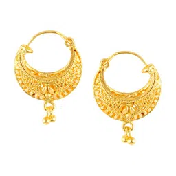 MEENAZ Set of 2 Gold-Plated Classic Hoop Earrings image 4