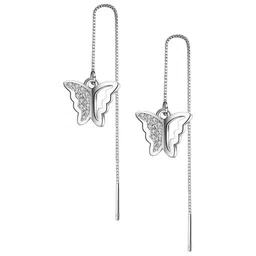 MYKI Silver-Plated Butterly Drop Earrings image 2