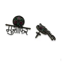 Digital Dress Room Silver-Plated Classic Drop Earrings image 3