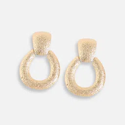 SOHI Gold-Plated Contemporary Drop Earrings image 5