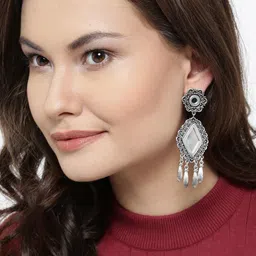 FIROZA Antique Geometric Drop Earrings image 3