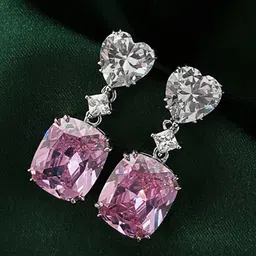 Jewels Galaxy Silver-Plated American Diamond-Studded Drop Earrings image 5