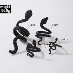 Shining Diva Fashion Set Of 4 Adjustable Finger Ring image 4