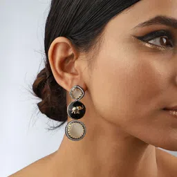VENI Gold-Plated Contemporary Drop Earrings image 4
