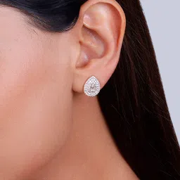 GIVA Rose Gold-Plated 925 Sterling Silver Contemporary Studs Earrings image 4