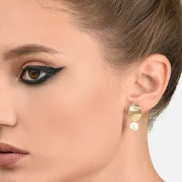 AMI Gold-Toned Contemporary Drop Earring image 4