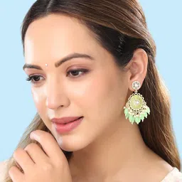 Yellow Chimes Set Of 2 Silver-Plated Contemporary Drop Earrings image 5