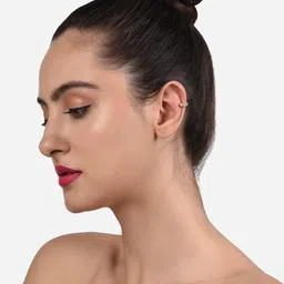 AMI Set of 2 Contemporary Half Hoop Earrings image 5