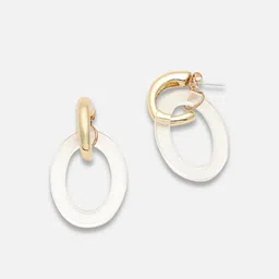 SOHI Gold-Plated Contemporary Hoop Earrings image 2