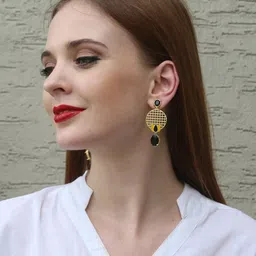 CELEBRAVO Brass-Plated Drop Earrings image 5