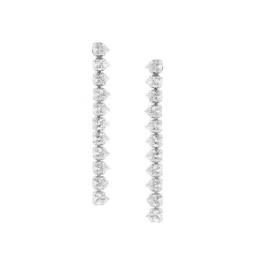 AMI Silver-Toned Contemporary Drop Earrings image 4