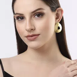 NVR Gold-Plated Contemporary Studs Earrings image 5