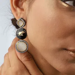 VENI Gold-Plated Contemporary Drop Earrings image 5