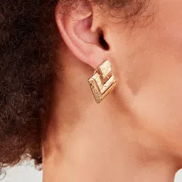 Accessorize London Women's Diamond Cut-Out Short Drop Earrings image 3