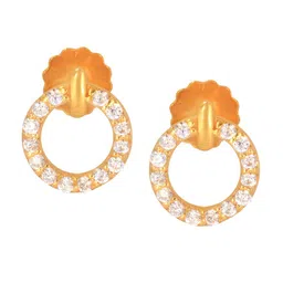 BHIMA 22K Hallmark 916 Purity Yellow Gold Round Stone Stud-picture-33