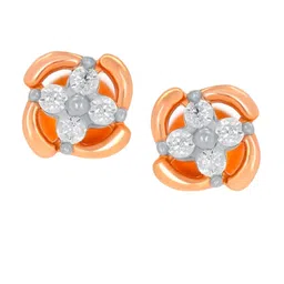 BHIMA Jewels 22K Hallmark 916 Purity Yellow Gold Floral Stone Rose Gold Stud-picture-13