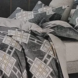 Signature Grey 4 Pcs Printed Bedding Set image 3