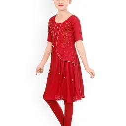 BAESD Girls Floral Printed A-Line Kurta Set image 2