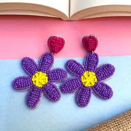 Crunchy Fashion Floral Drop Earrings-picture-19